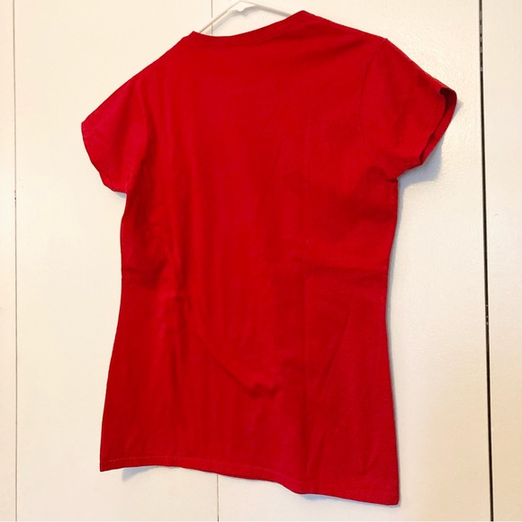 PARTY SLEEP REPEAT Red and White Crew Neck T shirt Juniors Large - Picture 7 of 11